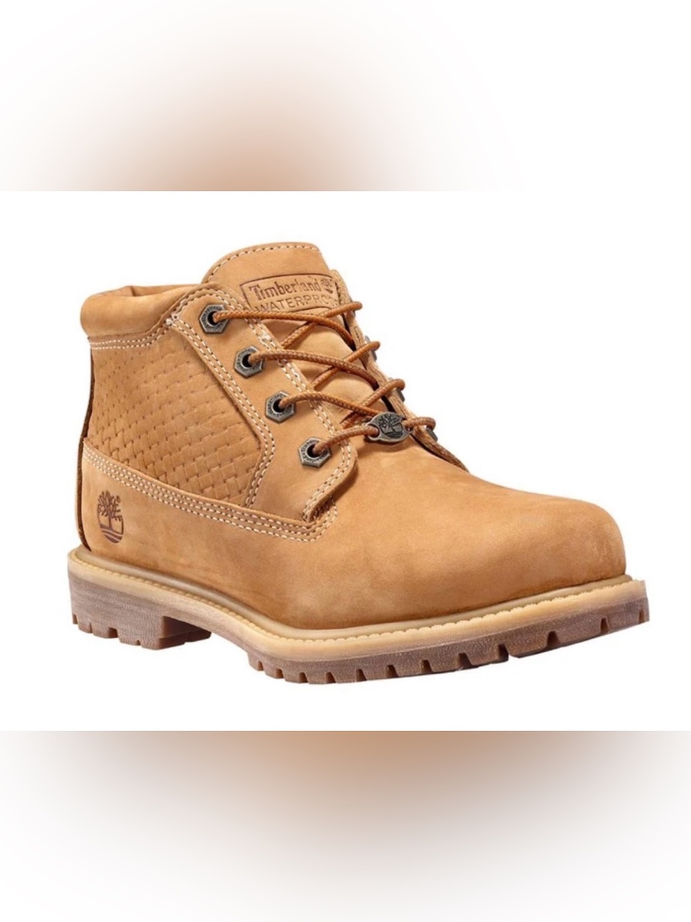 Timberland Nellie Waterproof Chukka Boot in Wheat Nubuck Lace-Up Ankle Boots (8) - Picture 3 of 11
